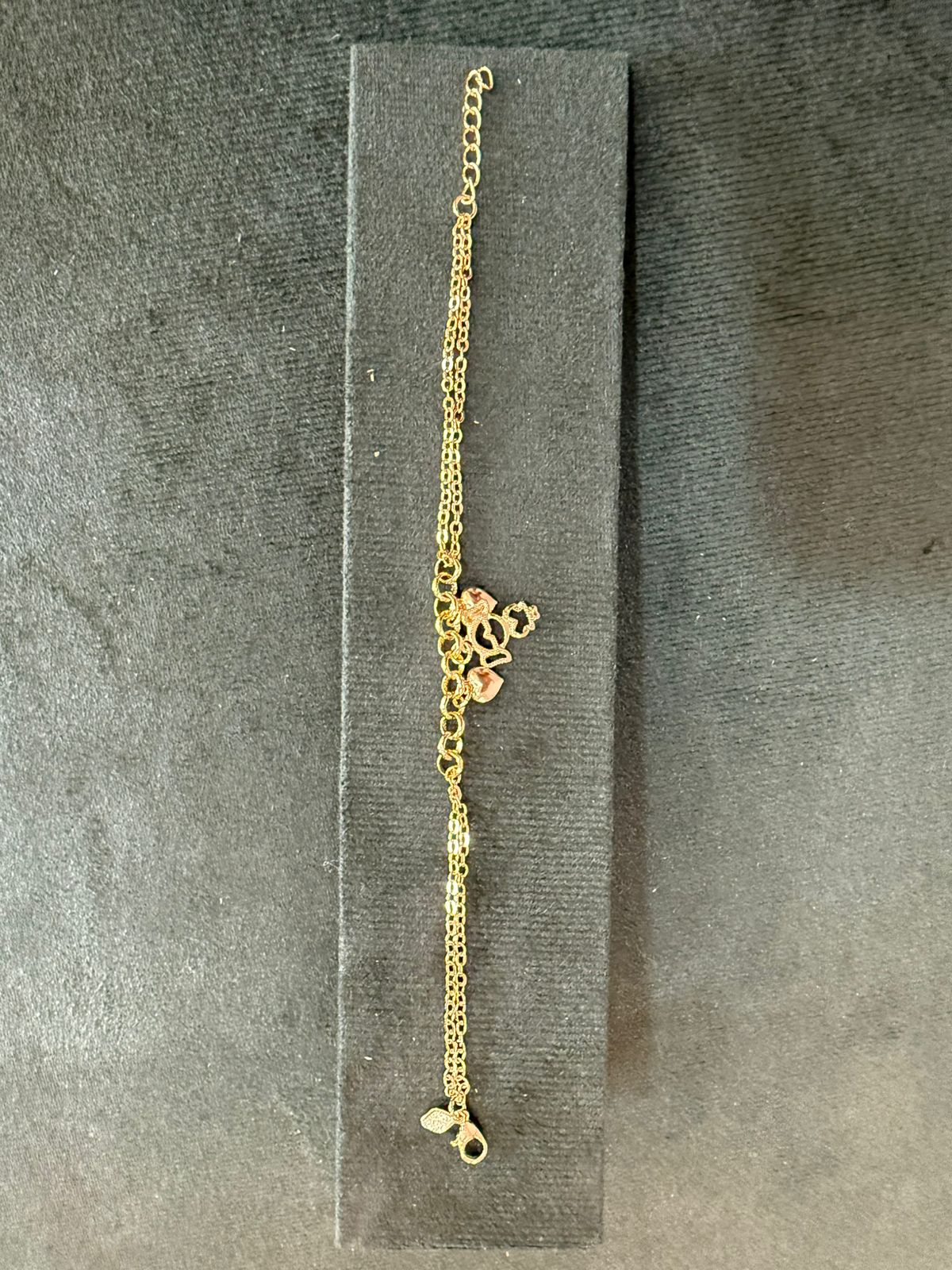 Pulseira Dourada Fio Duplo Menina
