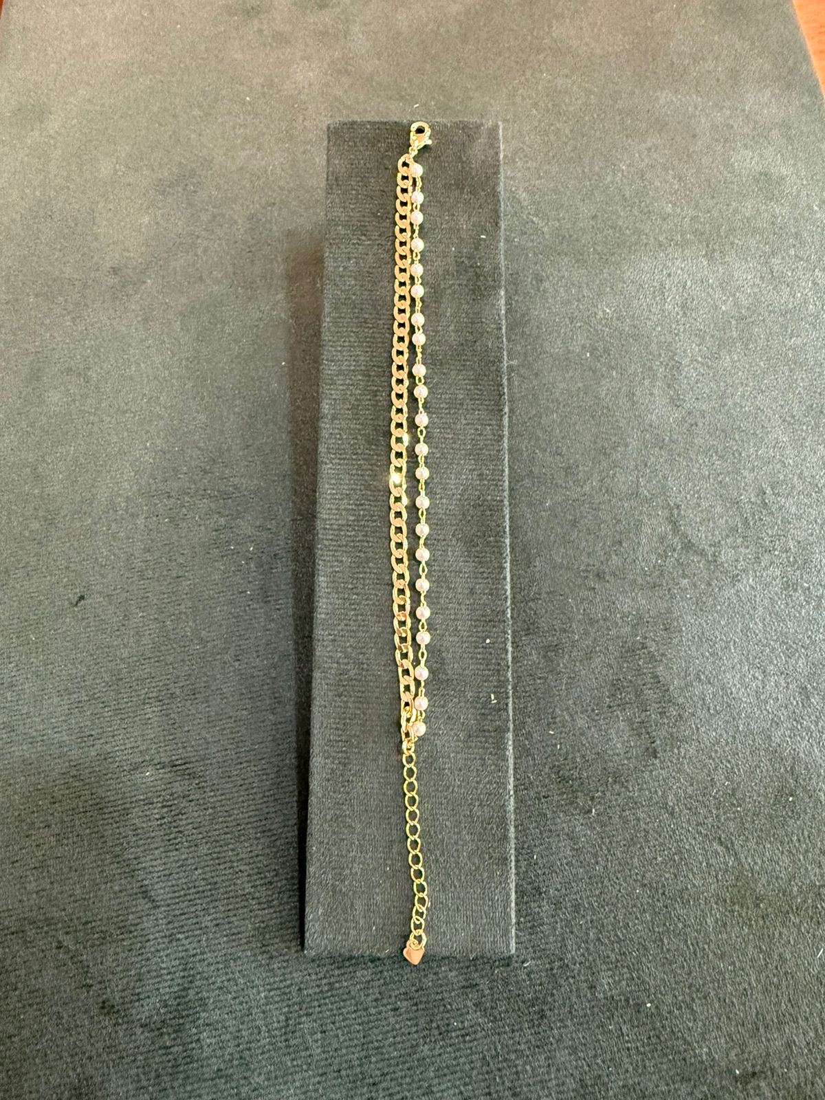 Pulseira dourada Perola e Elos