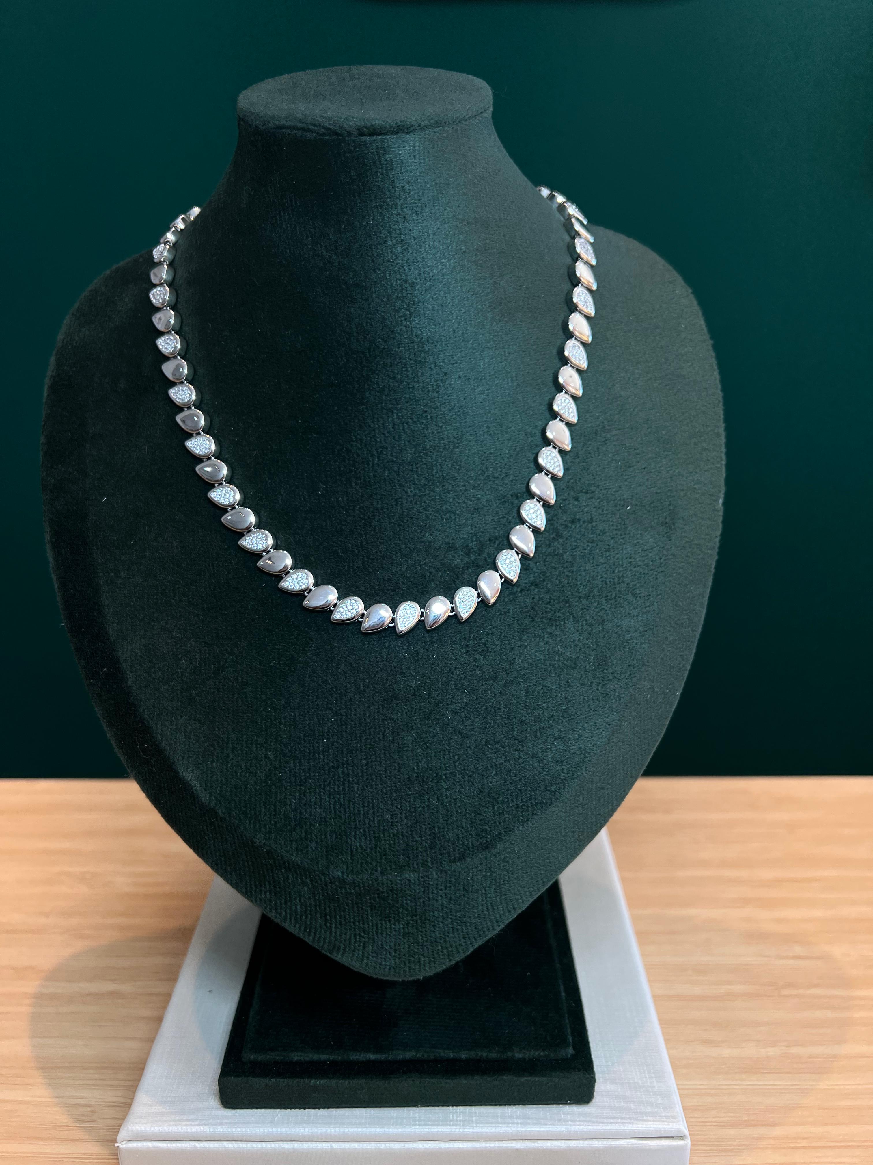 Colar riviera prata de gota