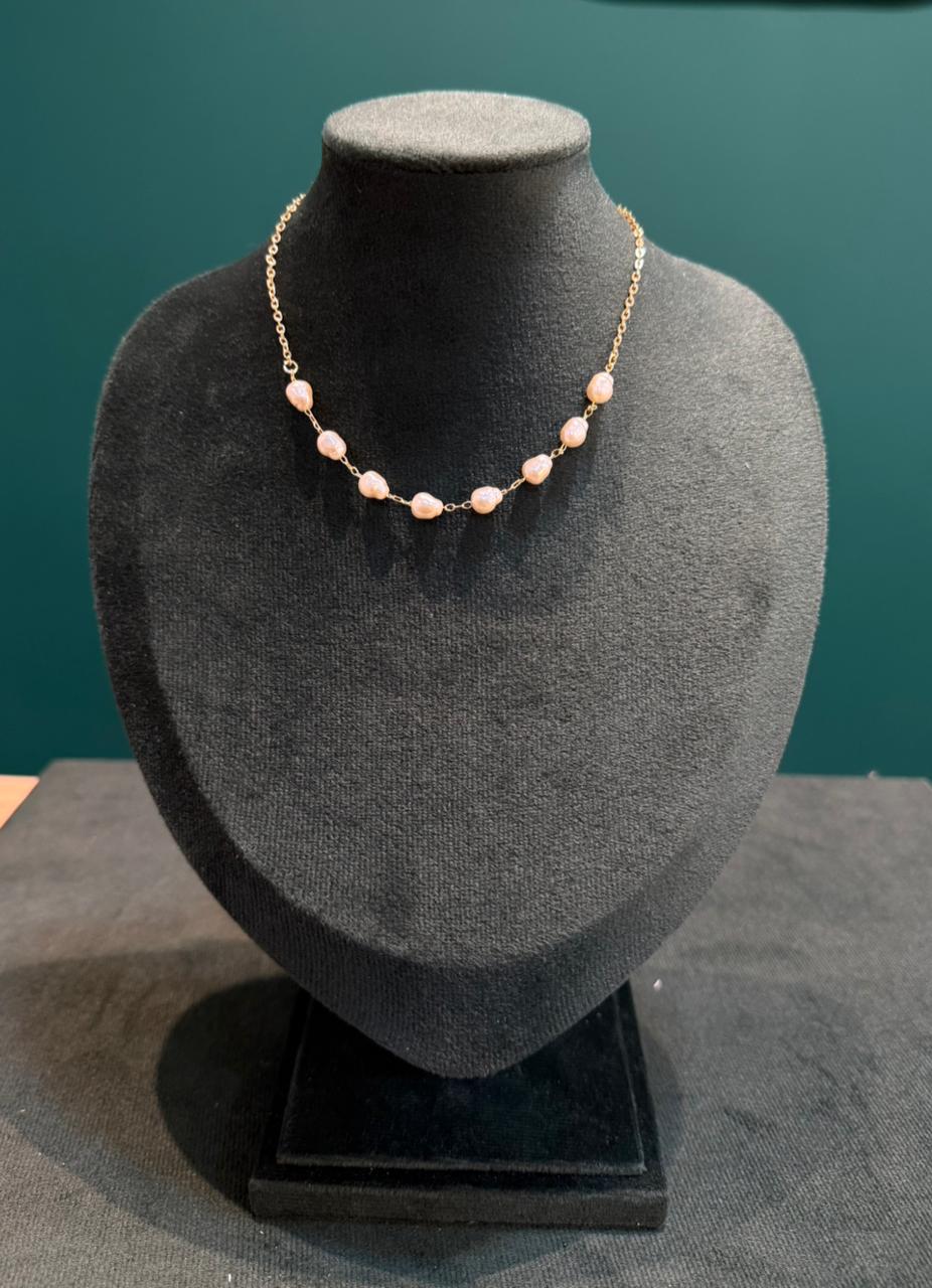 Colar choker perola