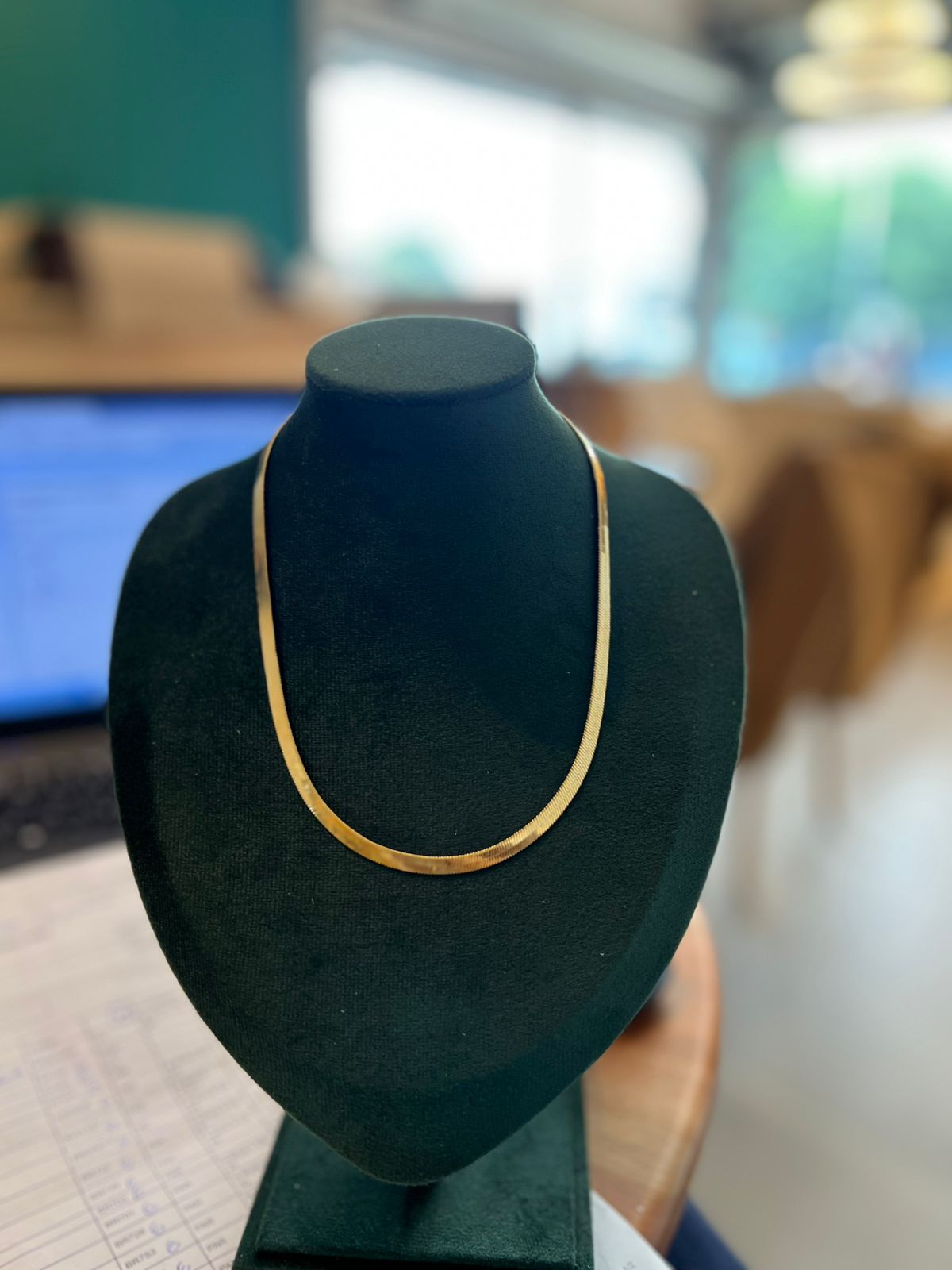 Chocker Fita lisa Dourada