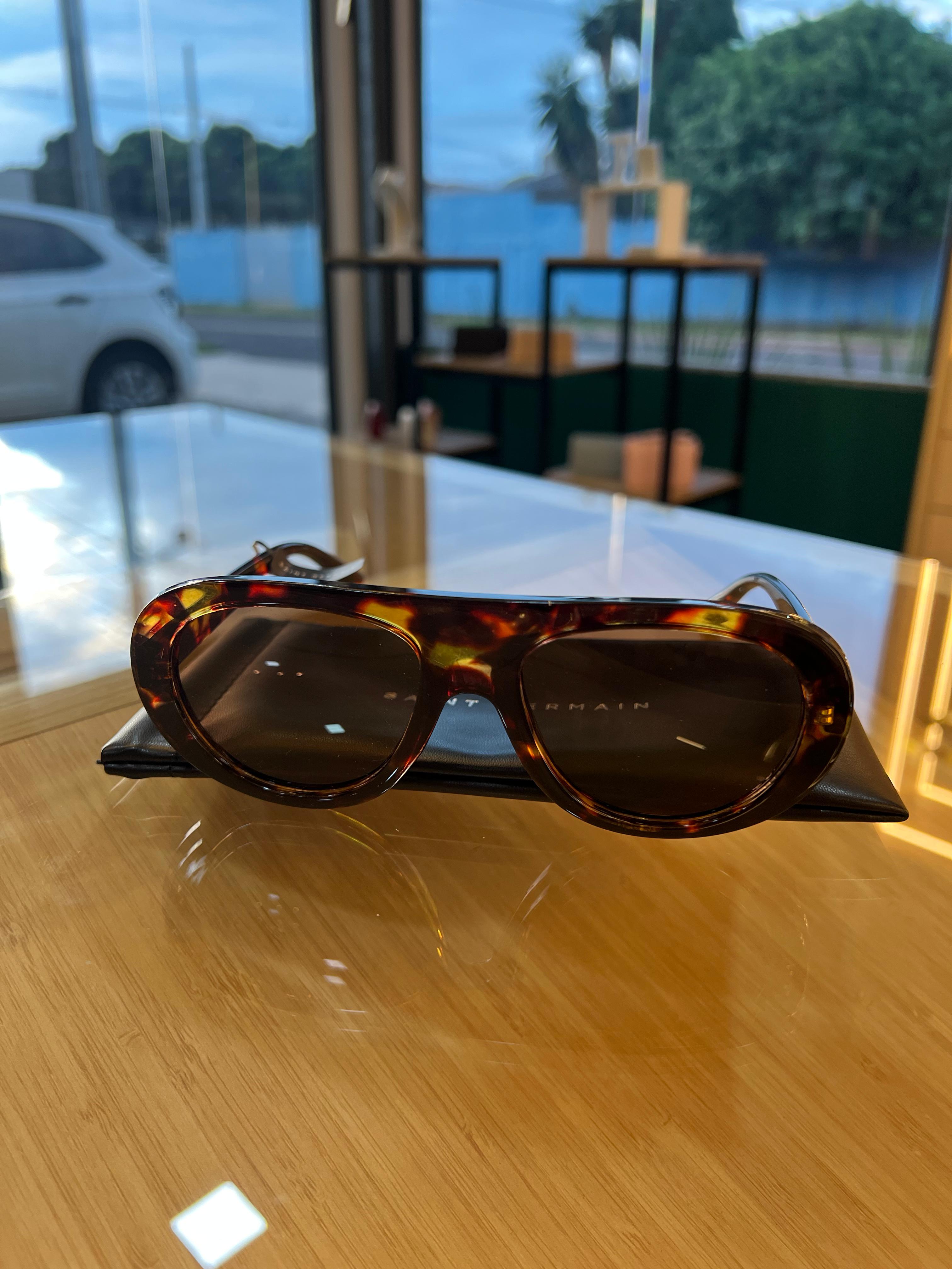 Óculos de sol aviador Basel Tortoise com Lente Marrom