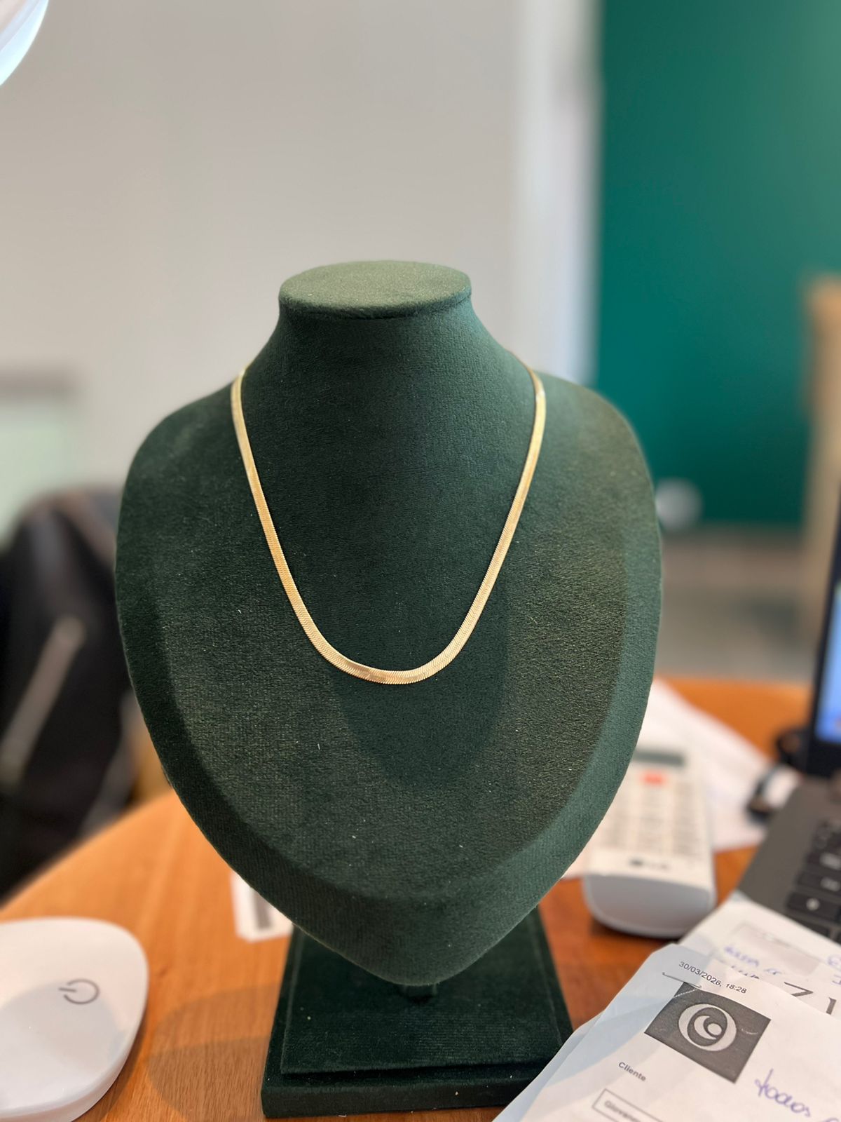 chocker banhado ouro fita