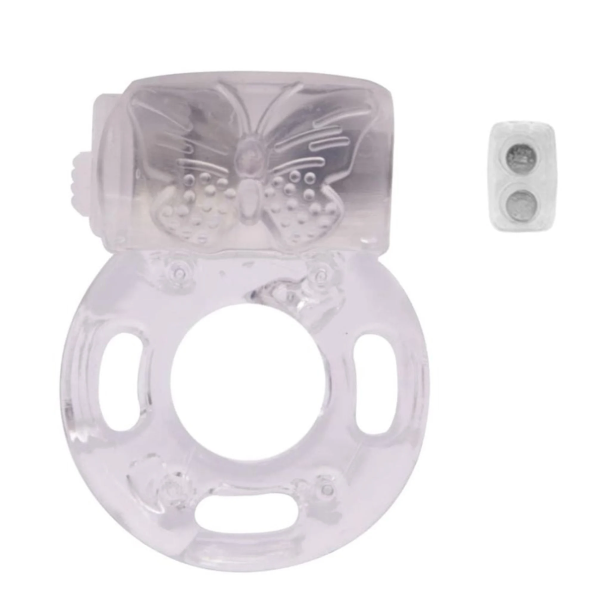 Anel Peniano Vibratório Borboleta - Vibe Toys cor: transparente