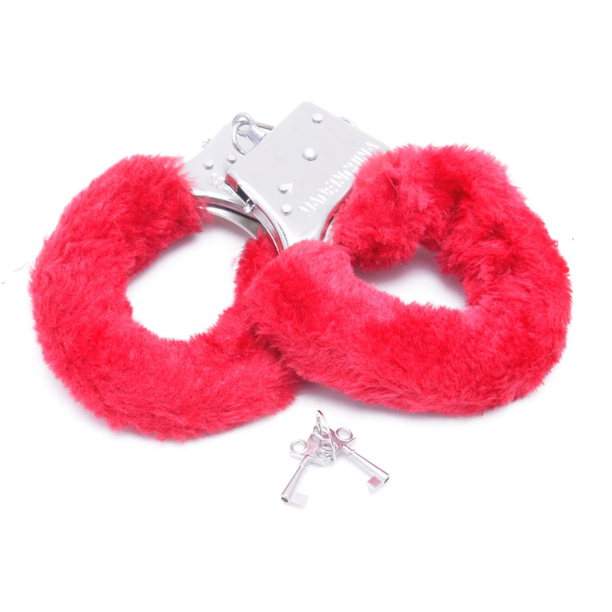 Algema de Metal com Pelucia Cuffs - Vibe Toys Cor: Vermelho