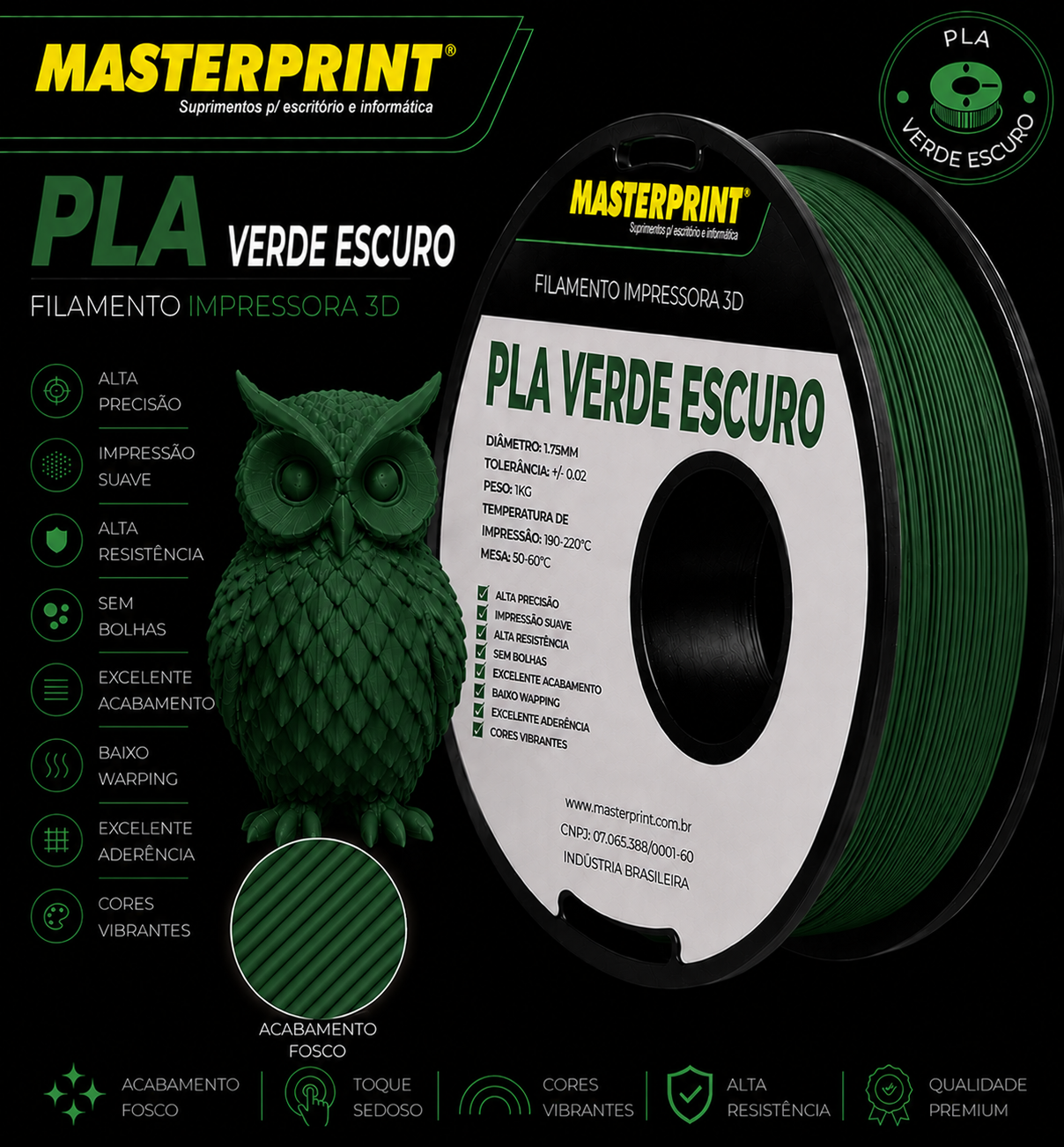 COR:VERDE ESCURO
