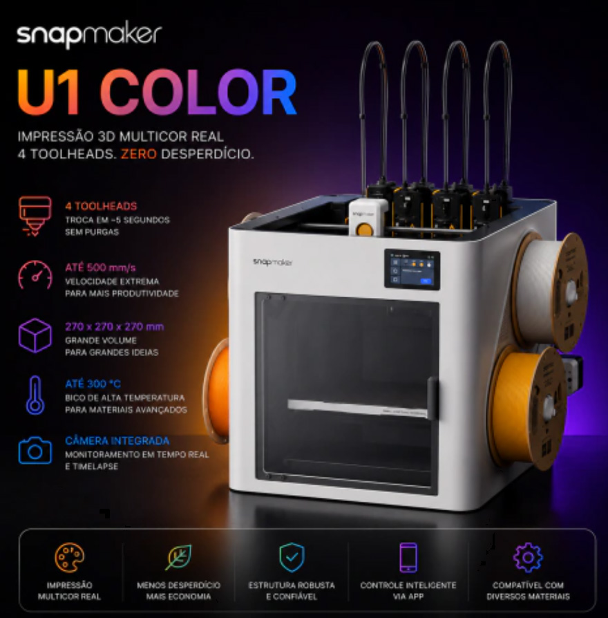 IMPRESSORA 3D SNAPMAKER U1