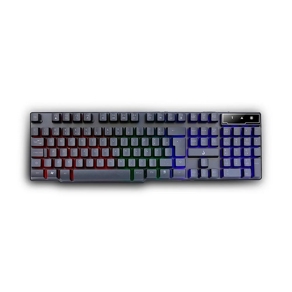 Teclado Semi Mec&acirc;nico Gamer Rise Mode G1 Full, Membrana, USB, Preto