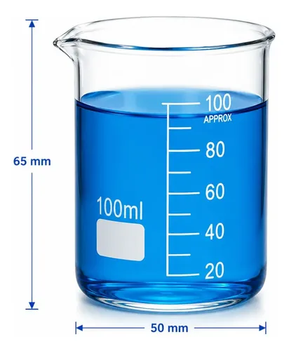 BECKER DE VIDRO FORMA BAIXA 100 ML