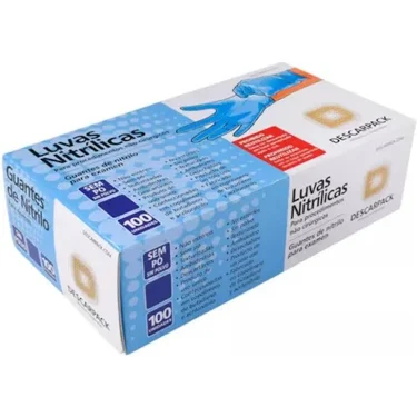 LUVA PROC.NITRILICA AZUL P - DESCARPACK