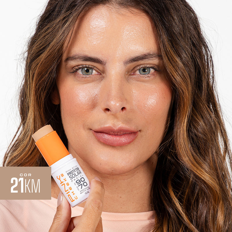 Protetor Solar Facial Pink Stick FPS 90 FPUVA 70 MDR 15,5g Cor:21KM 2
