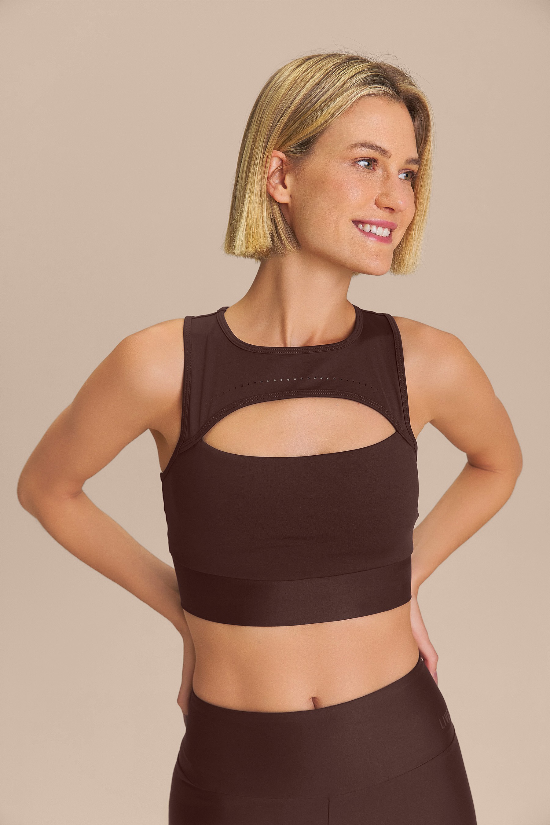 Top Pulse Upfit Cor:Marrom;Tamanho:M