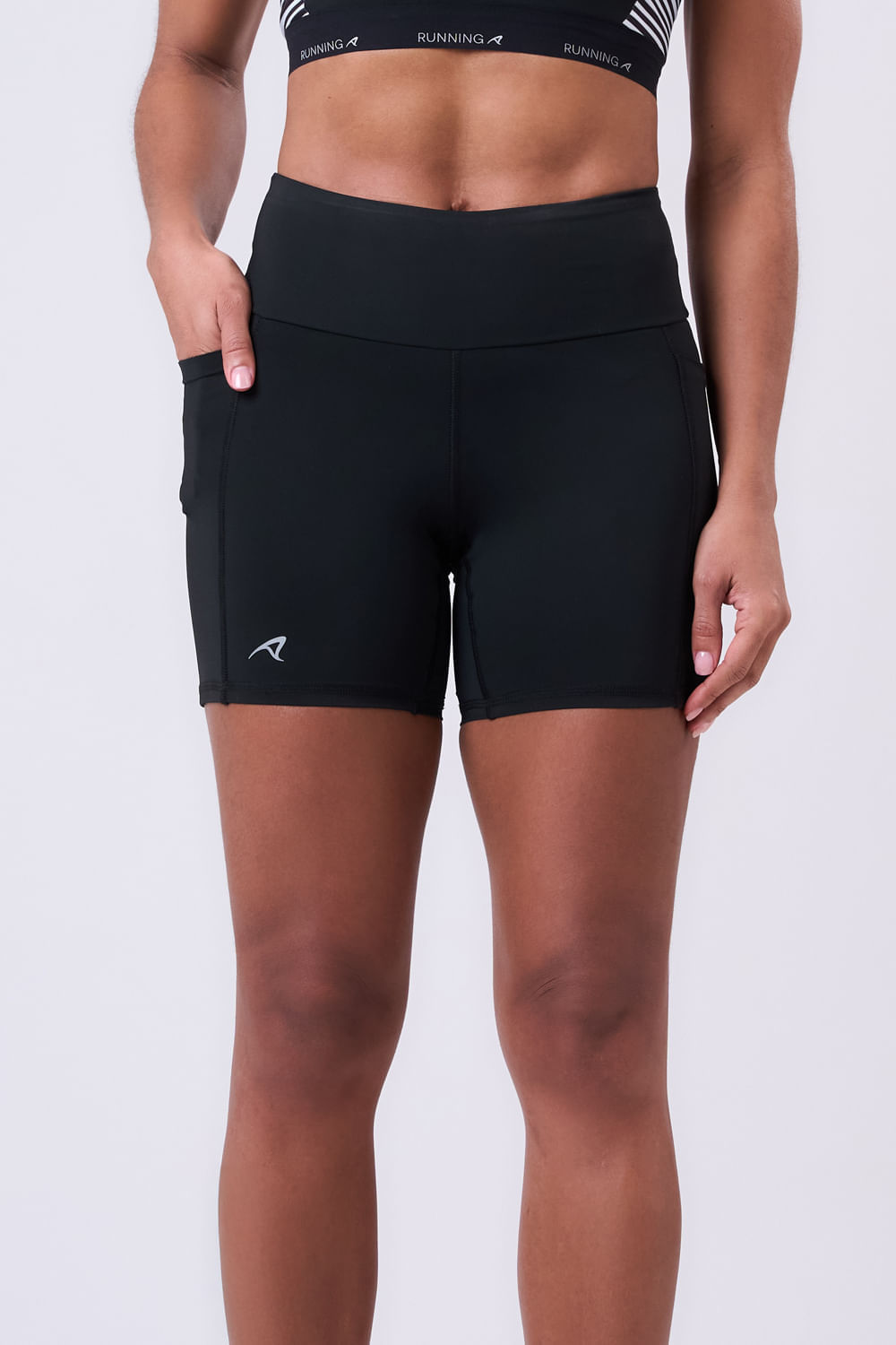 Bermuda Sprint Ginga 3 Bolsos 14CM Preto 3