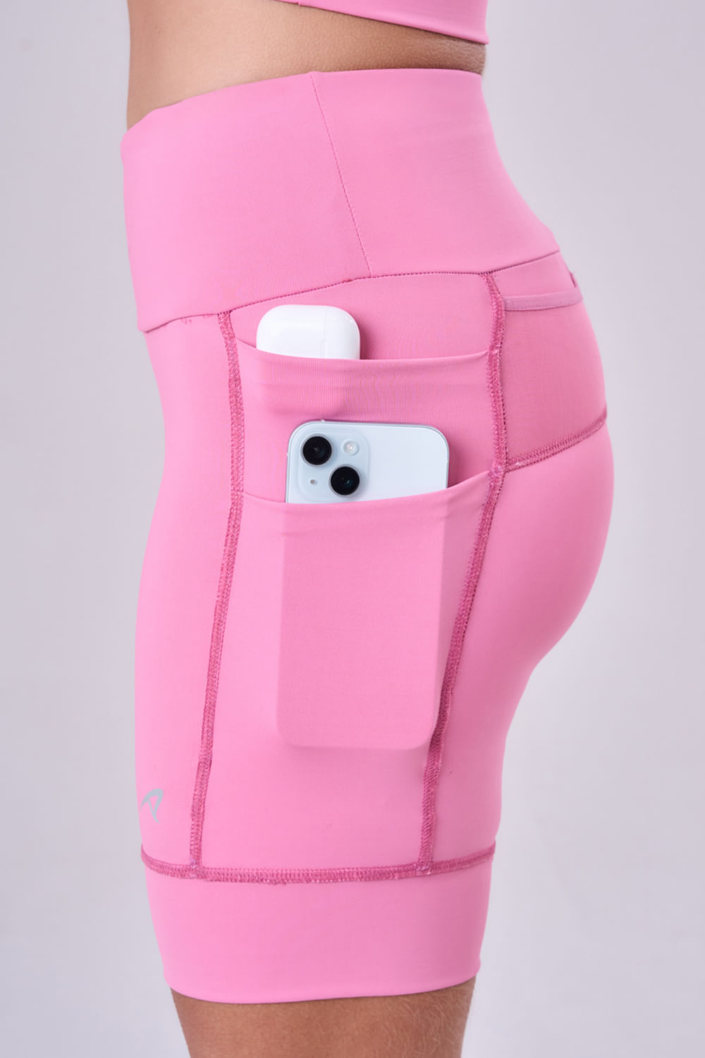Bermuda Grit Bossa 7 Bolsos 18cm Tamanho:M;Cor:Rosa 7