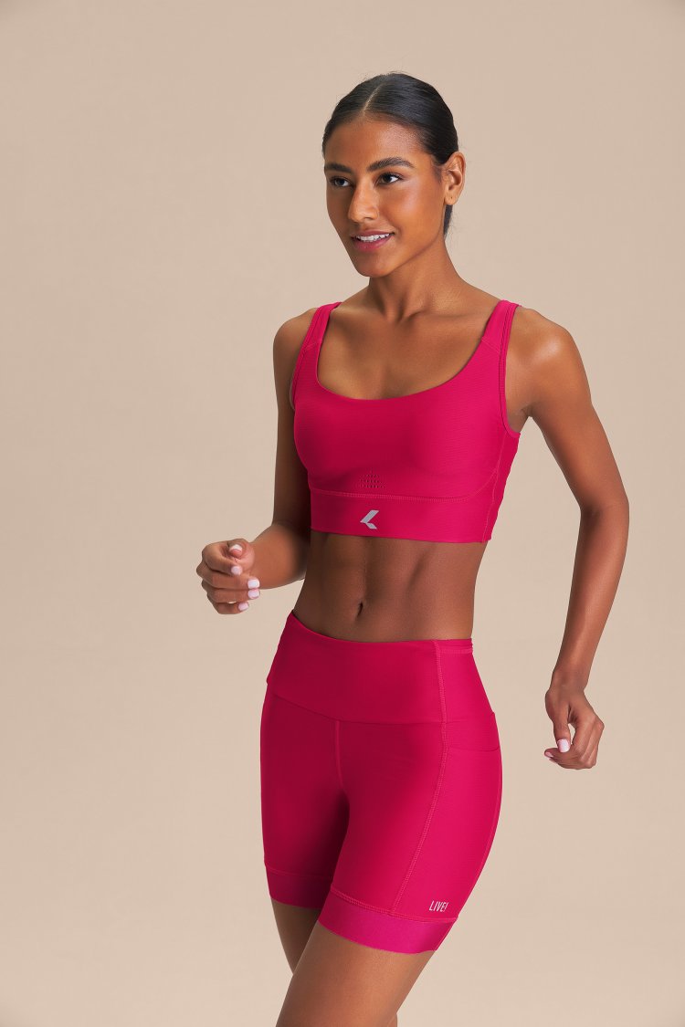 Bermuda Six Pockets Speed Cor:Pink;Tamanho:M