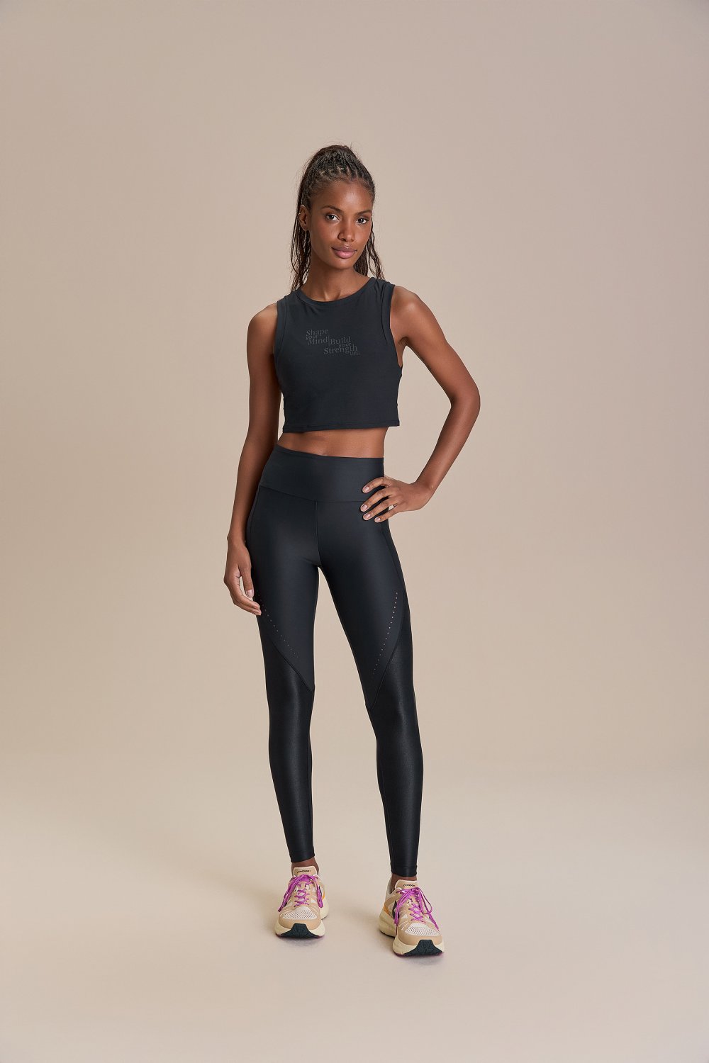 Regata Cropped Breezy Skin Cor:Preto;Tamanho:M 3