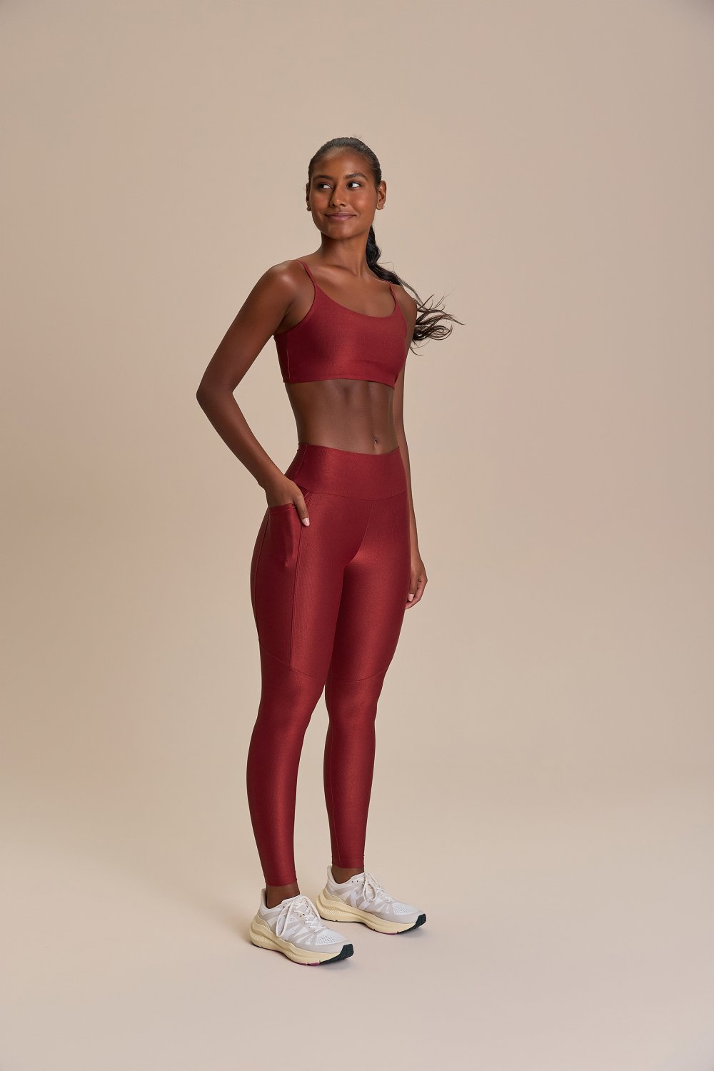 Legging Allure Adaptiv Cor:Vermelho;Tamanho:M 4