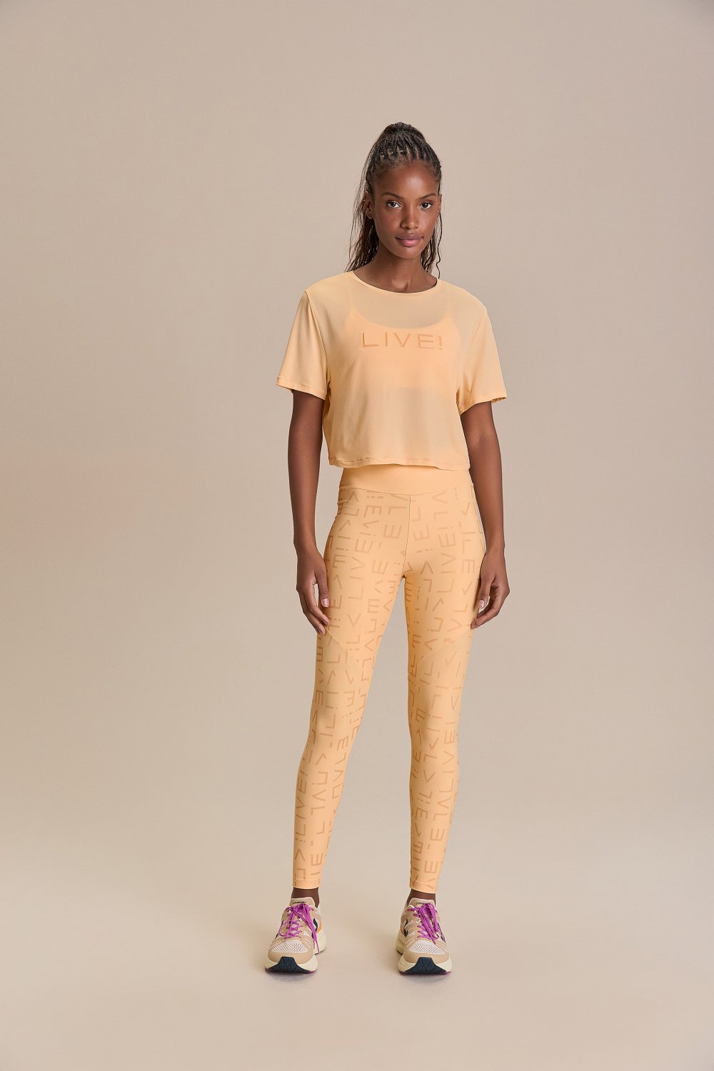 Camiseta Cropped Live Comfort Cor:Amarelo;Tamanho:M 2