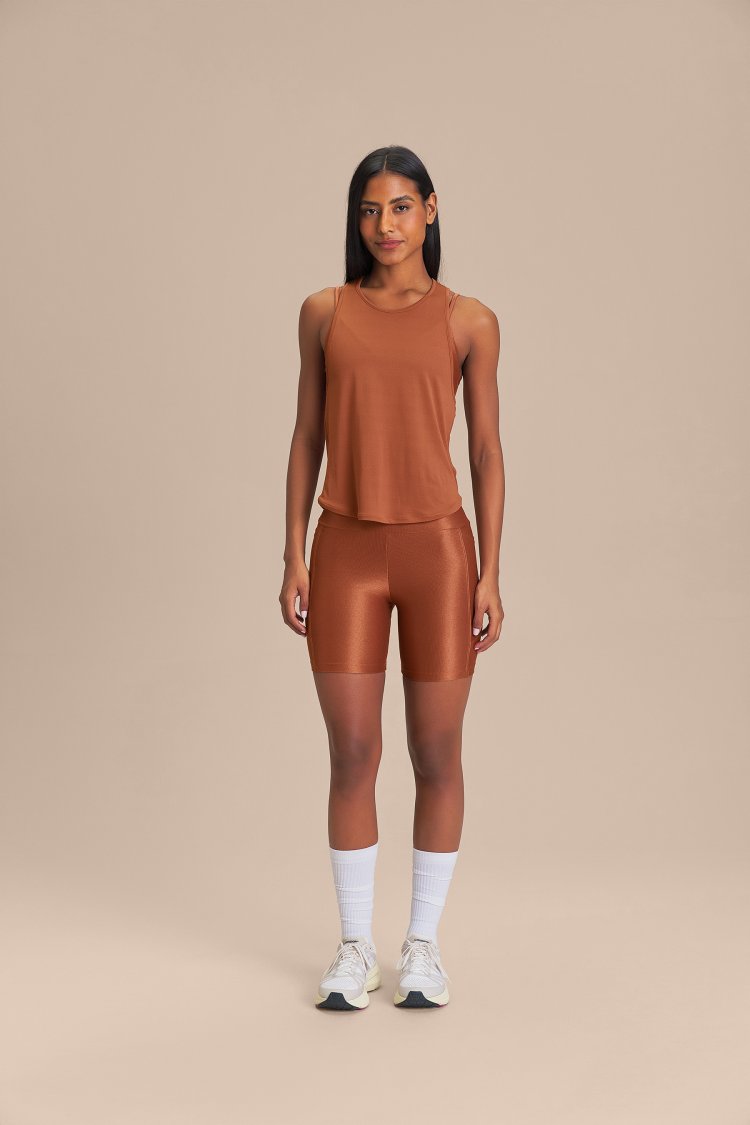 Regata Breath Back Comfort Cor:Caramelo;Tamanho:P 3