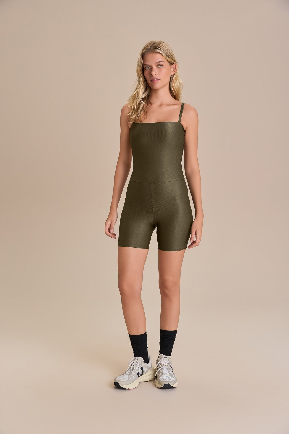Macaquinho Shorts Allure Cor:Verde;Tamanho:M