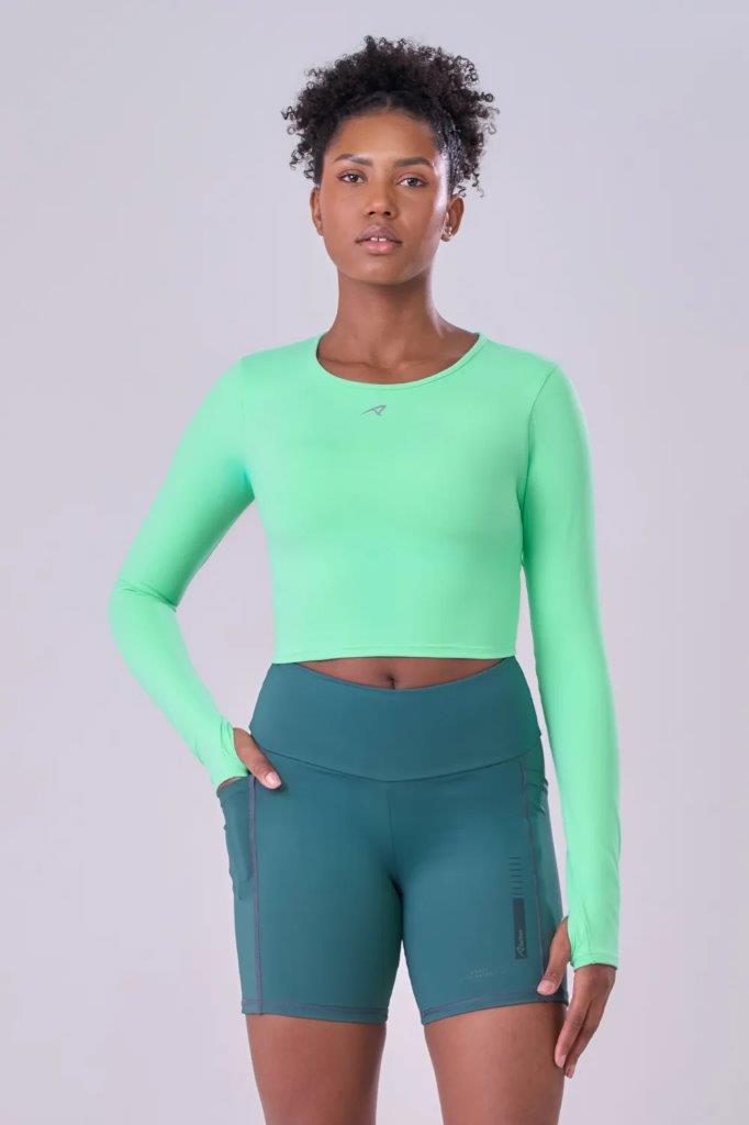 Camiseta Cropped Signature Samba Manga Longa Feminina 5