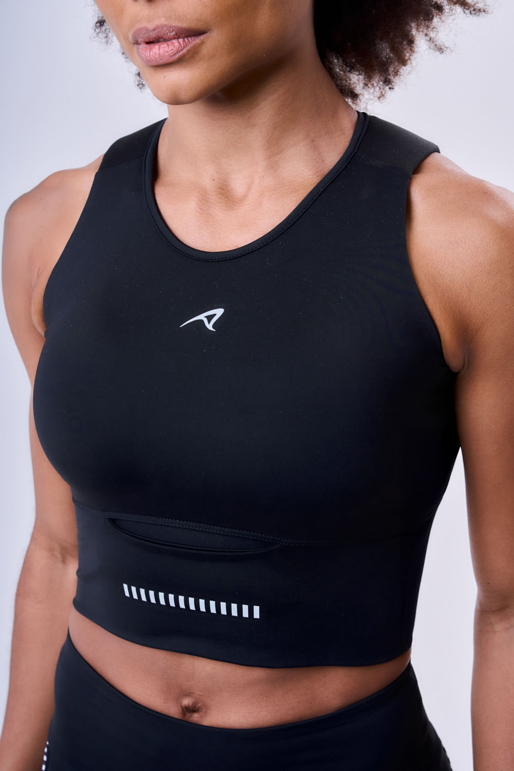 TOP CROPPED GRIT BOSSA 1 BOLSAO Cor:Preto;Tamanho:M 2