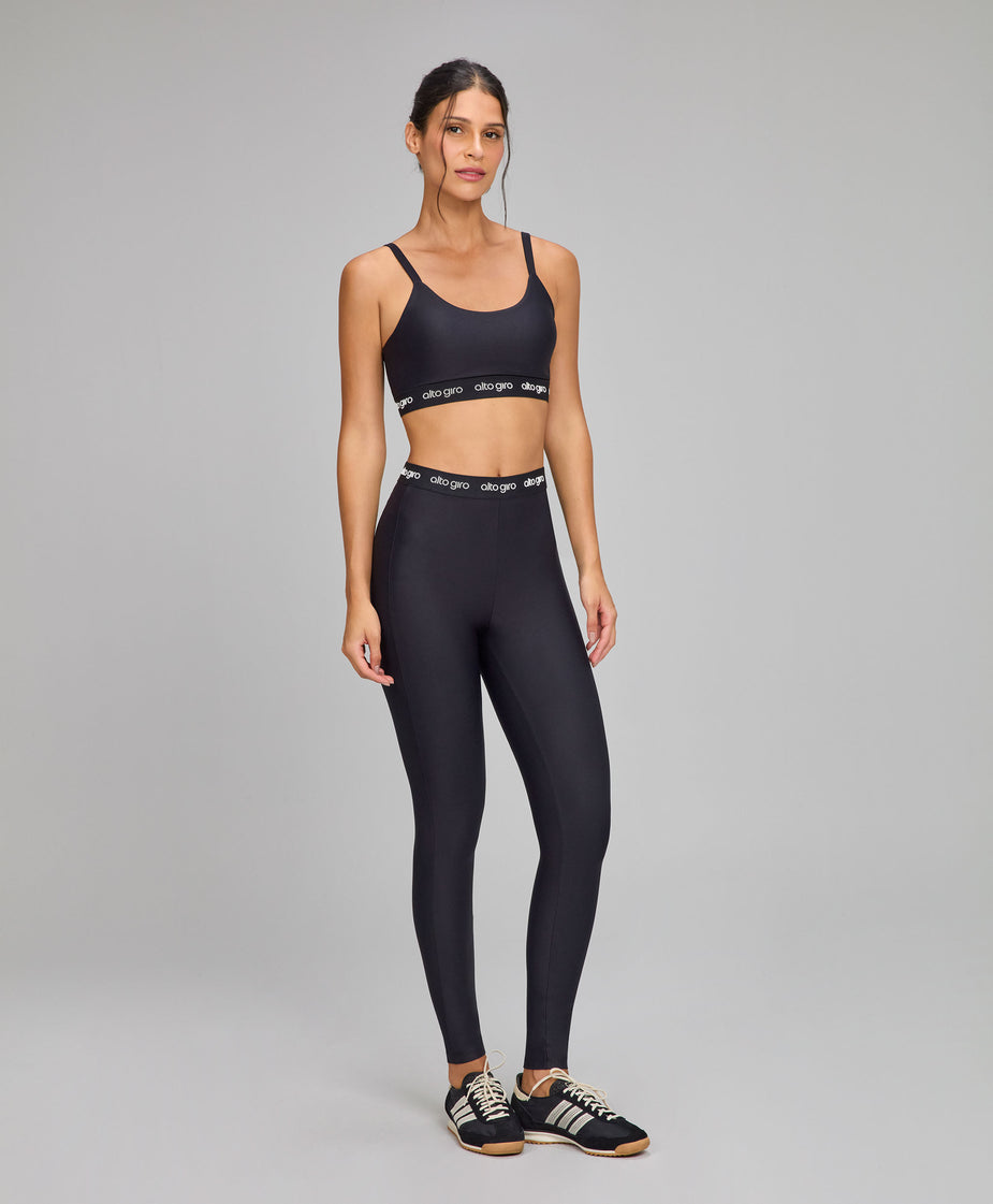 Legging Elastico Cos AG Listras Cor:Preto;Tamanho:P 2
