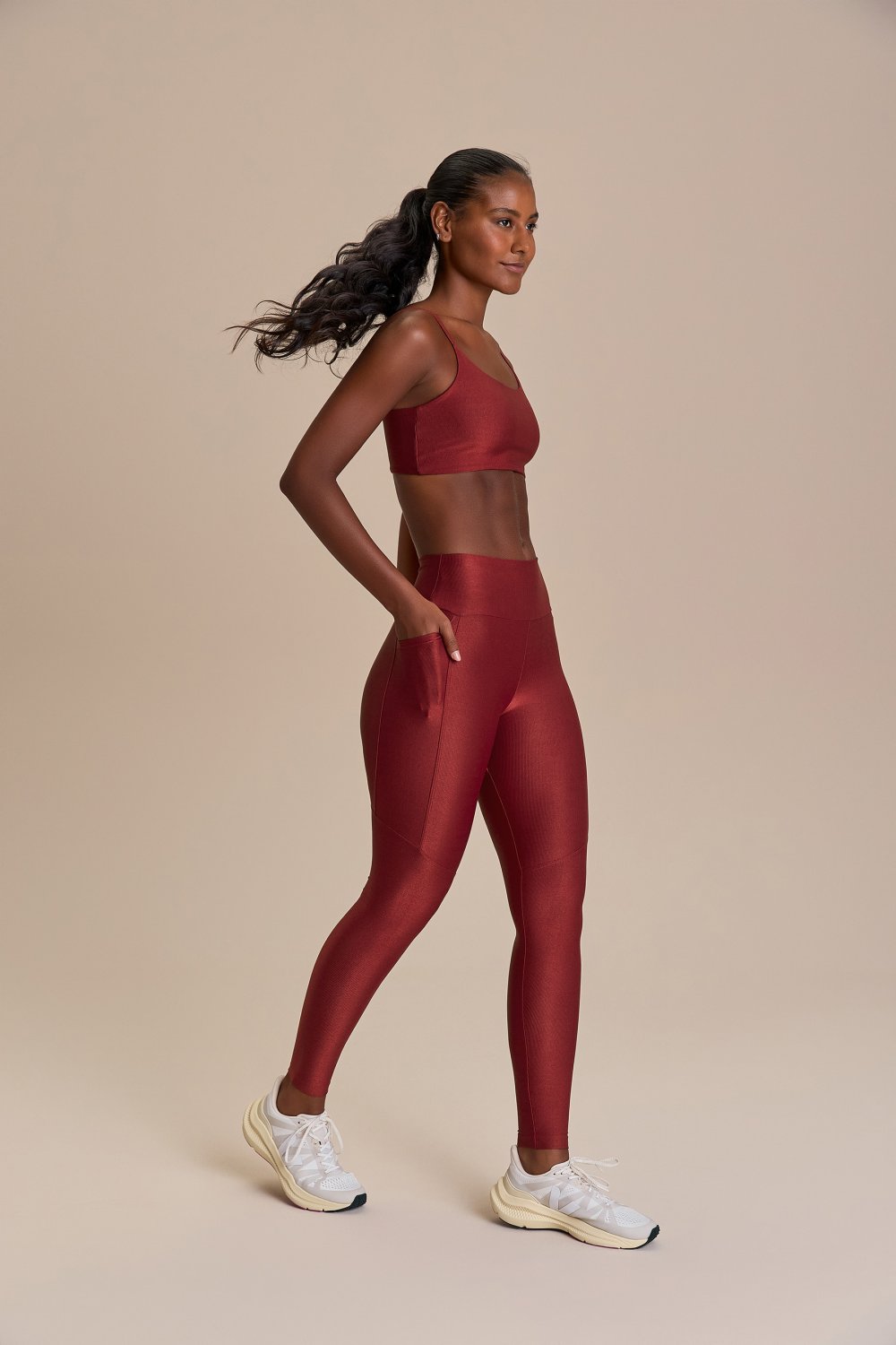Legging Allure Adaptiv Cor:Vermelho;Tamanho:M 3