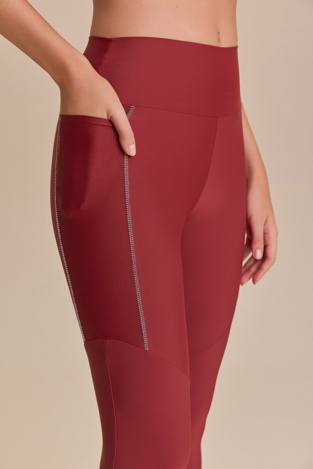 Legging Zip Mix Race Pro Speed Cor:Vermelho;Tamanho:G 6