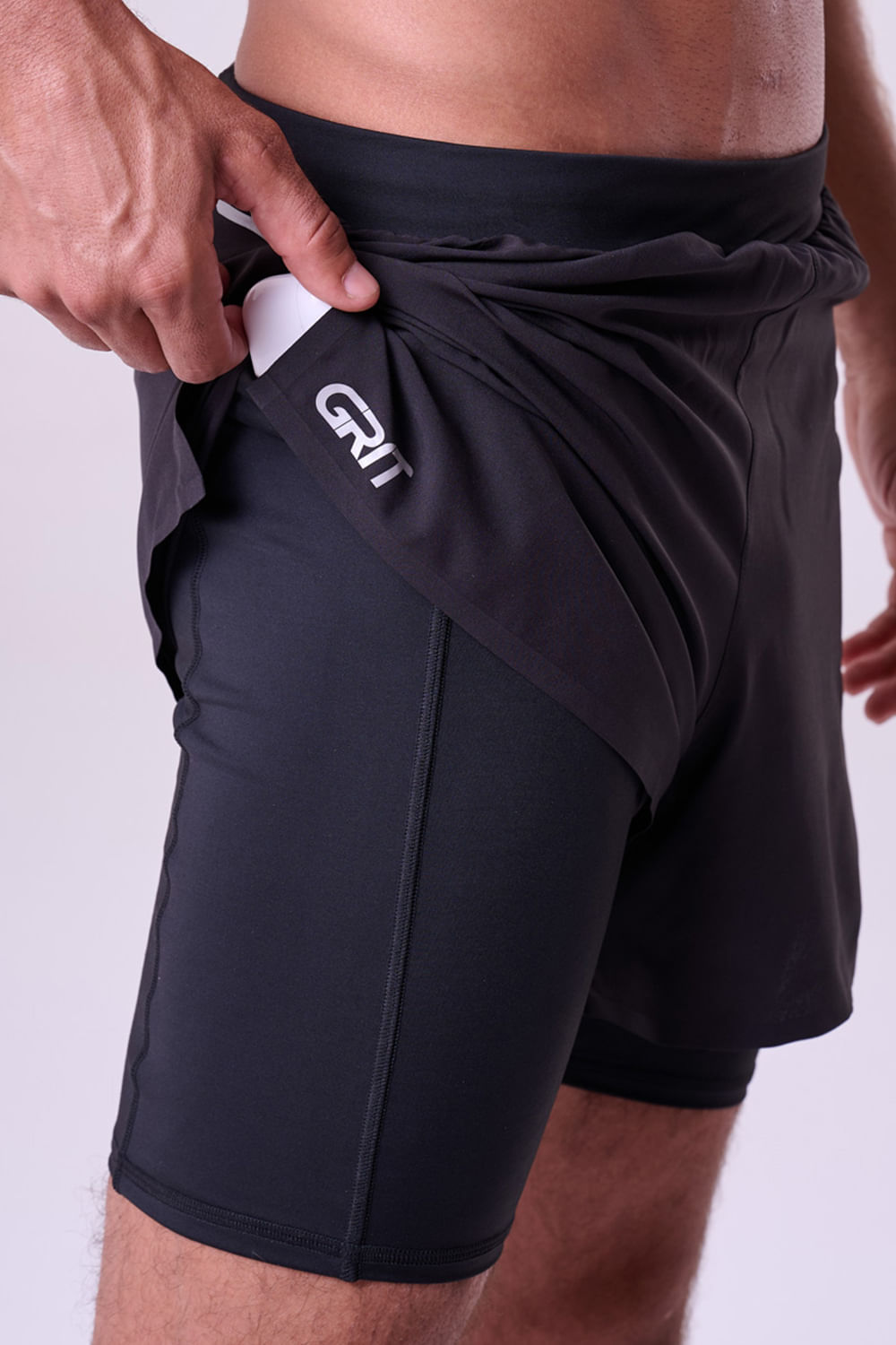 Short Com Bermuda Grit Bossa 3 Bolsos 5" Masc Preto Cor:Preto;Tamanho:G 4