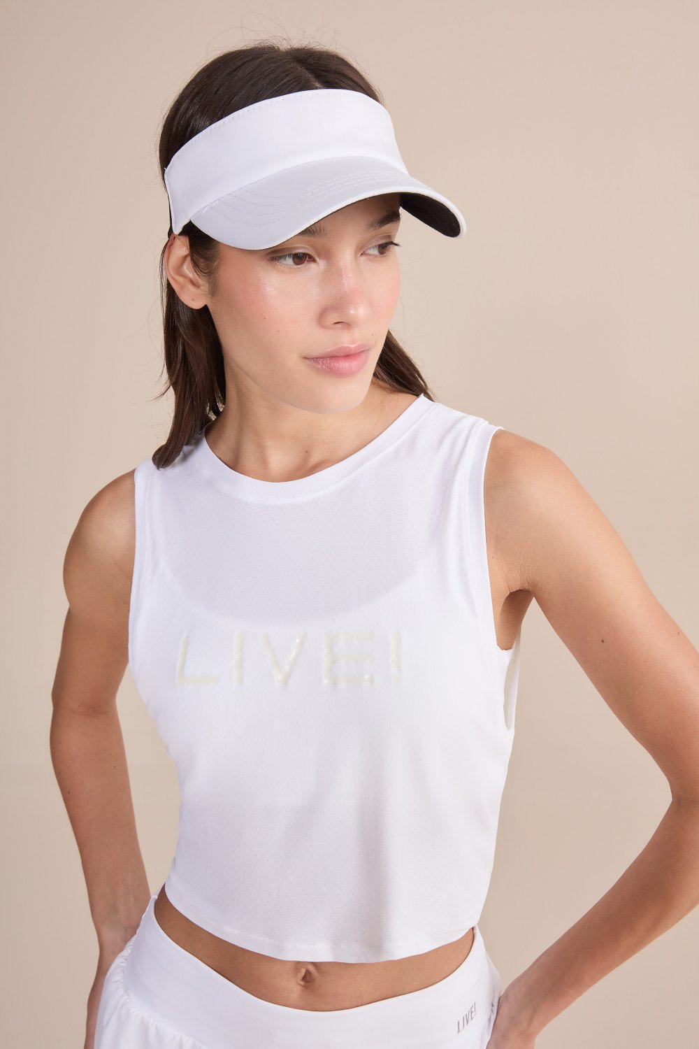Regata Cropped Live Comfort Cor:Branco;Tamanho:M 1