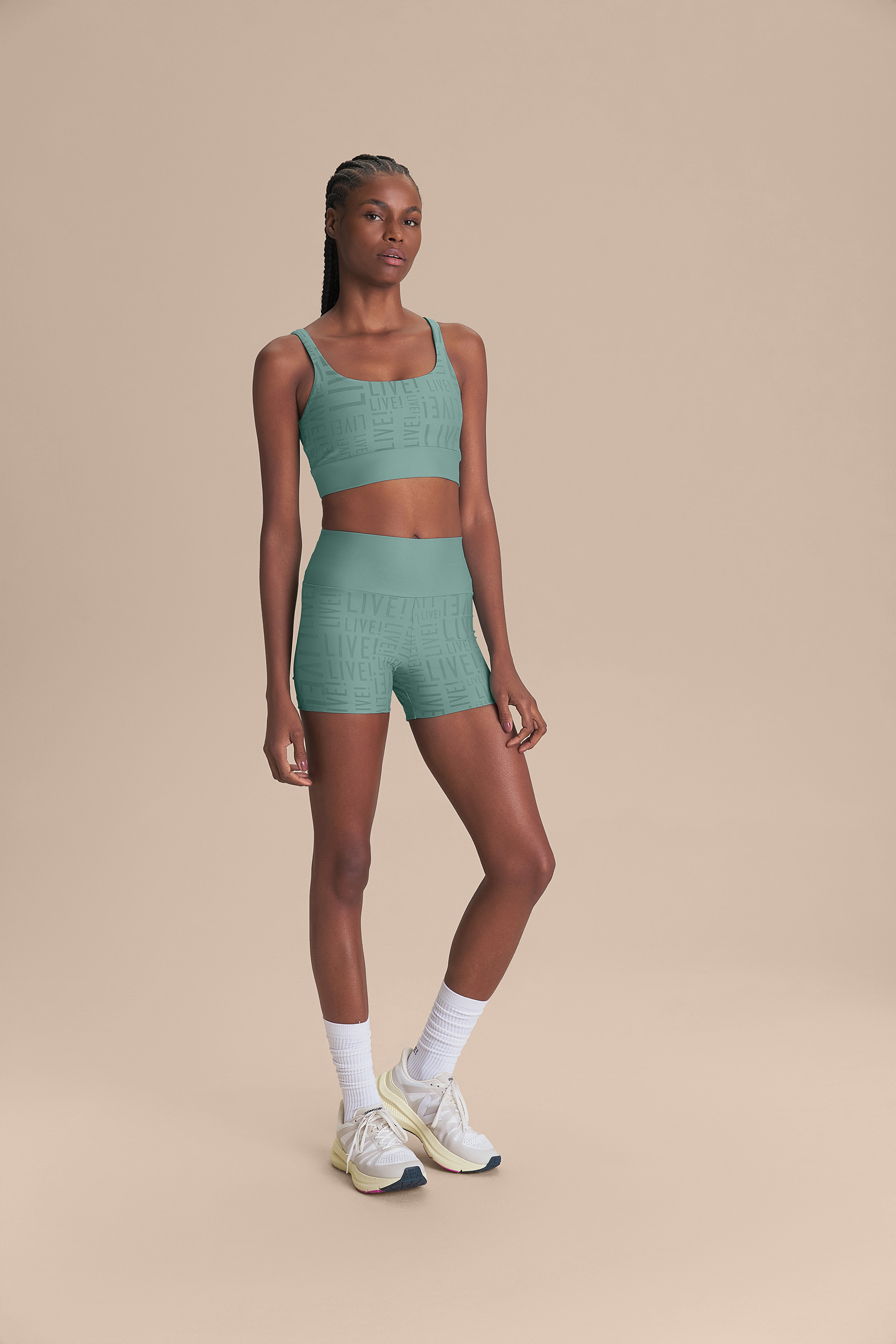 Shorts Fit LIVE Cor:Verde Menta;Tamanho:M 1