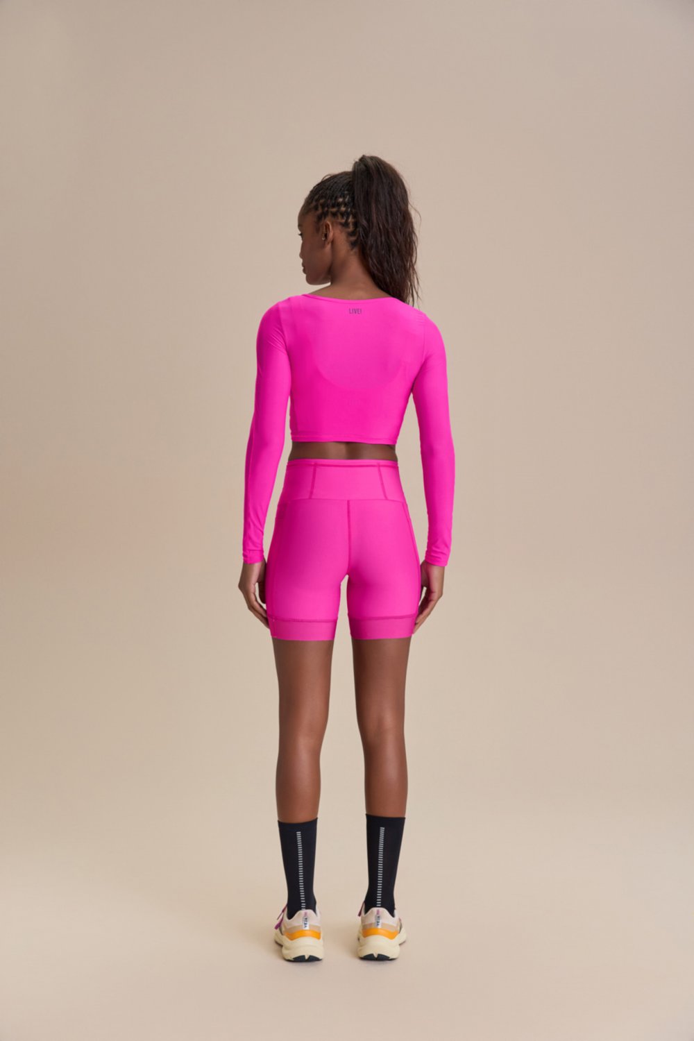 Blusa Cropped ML Harmony Cor:Rosa Pink;Tamanho:G 3