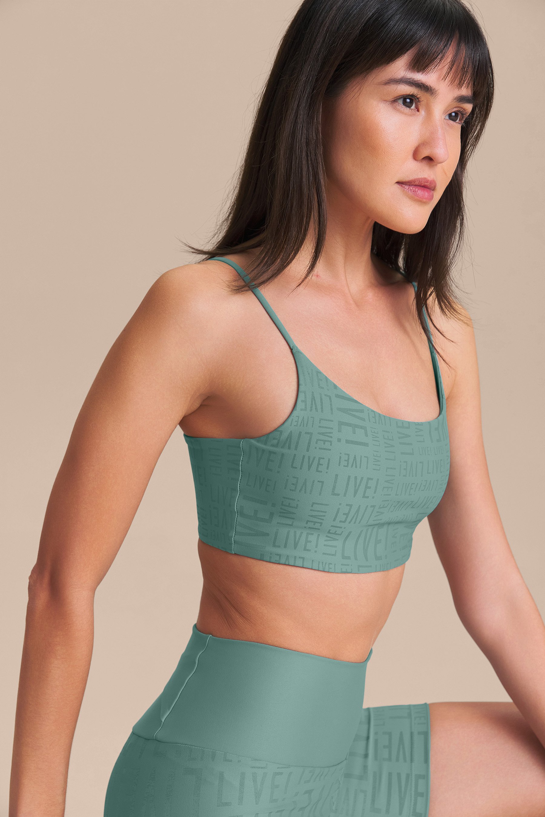 Top Curve LIVE Cor:Verde Menta;Tamanho:M