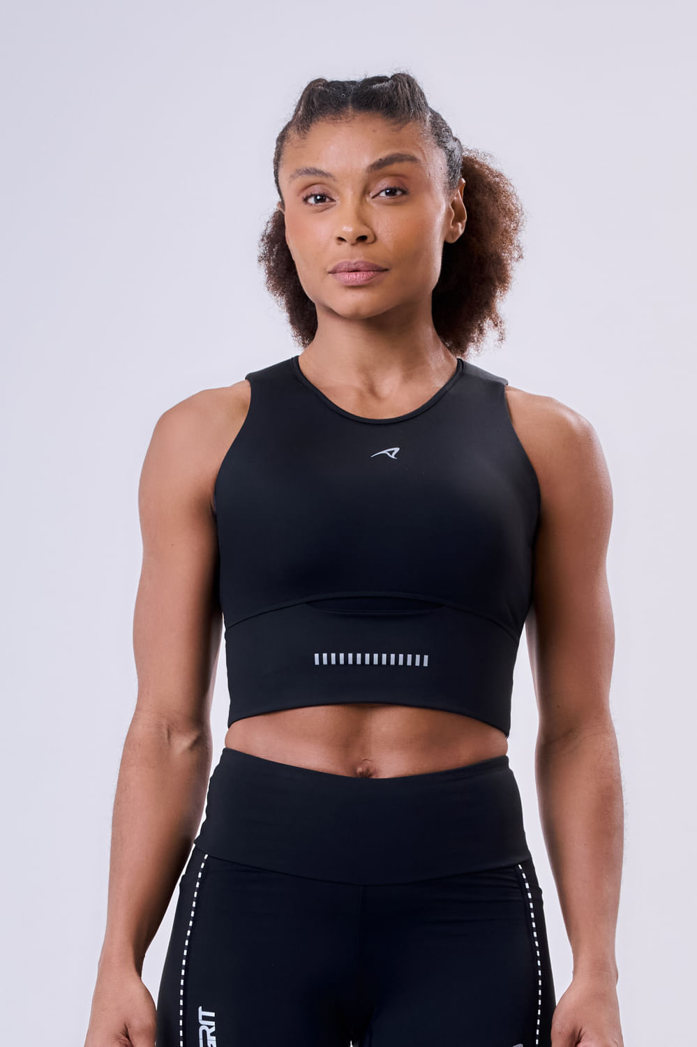 TOP CROPPED GRIT BOSSA 1 BOLSAO Cor:Preto;Tamanho:M 1