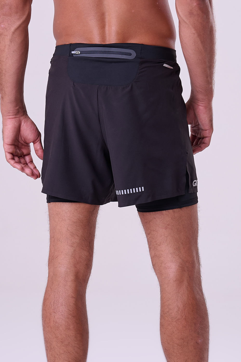 Short Com Bermuda Grit Bossa 3 Bolsos 5" Masc Preto 2