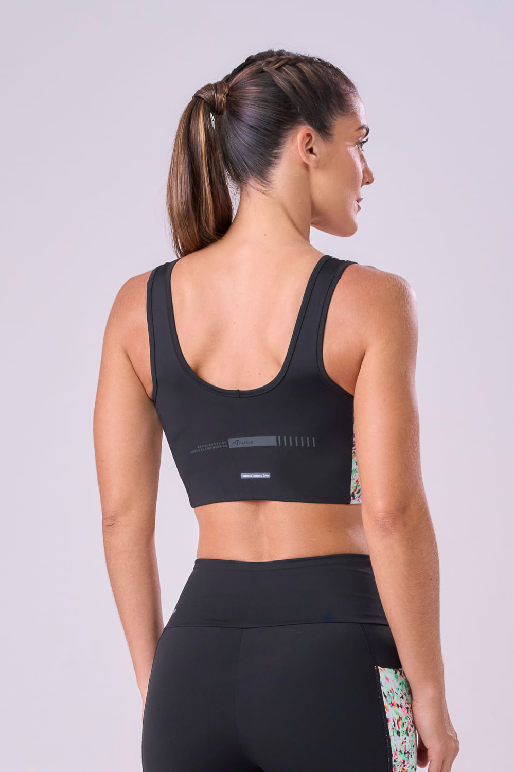 Top Signature Samba Reto Dupla Face Estampa Nara / Preto 1