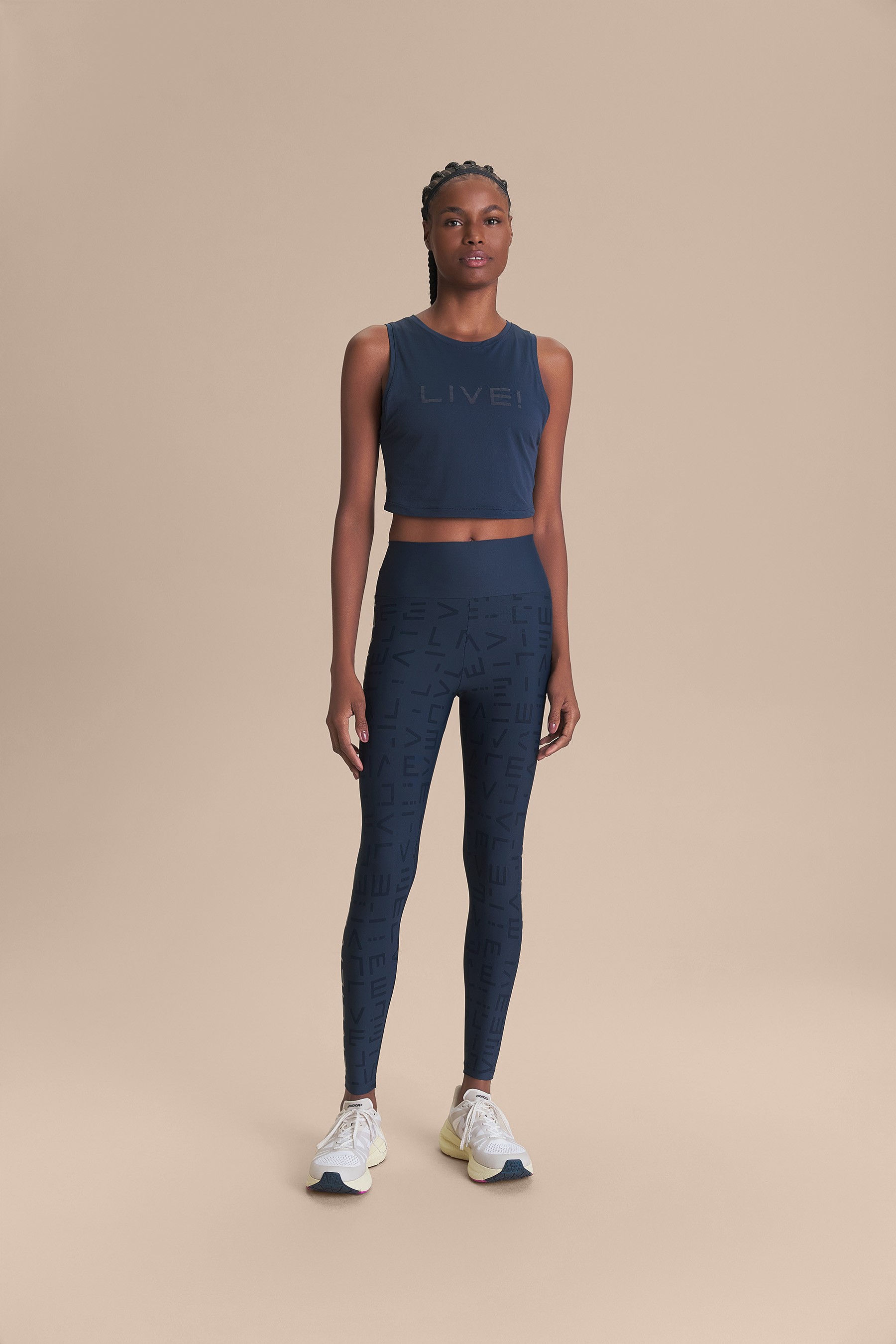 Regata Cropped LIVE Comfort Cor:Azul Escuro;Tamanho:G 2