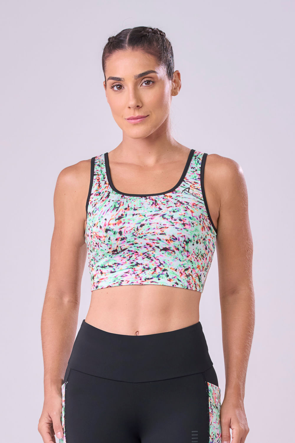 Top Signature Samba Reto Dupla Face Estampa Nara / Preto 6