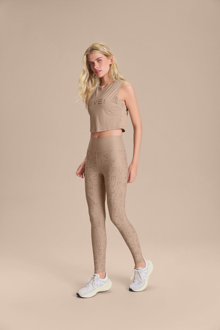 Regata Cropped LIVE Comfort Cor:Bege;Tamanho:G 2