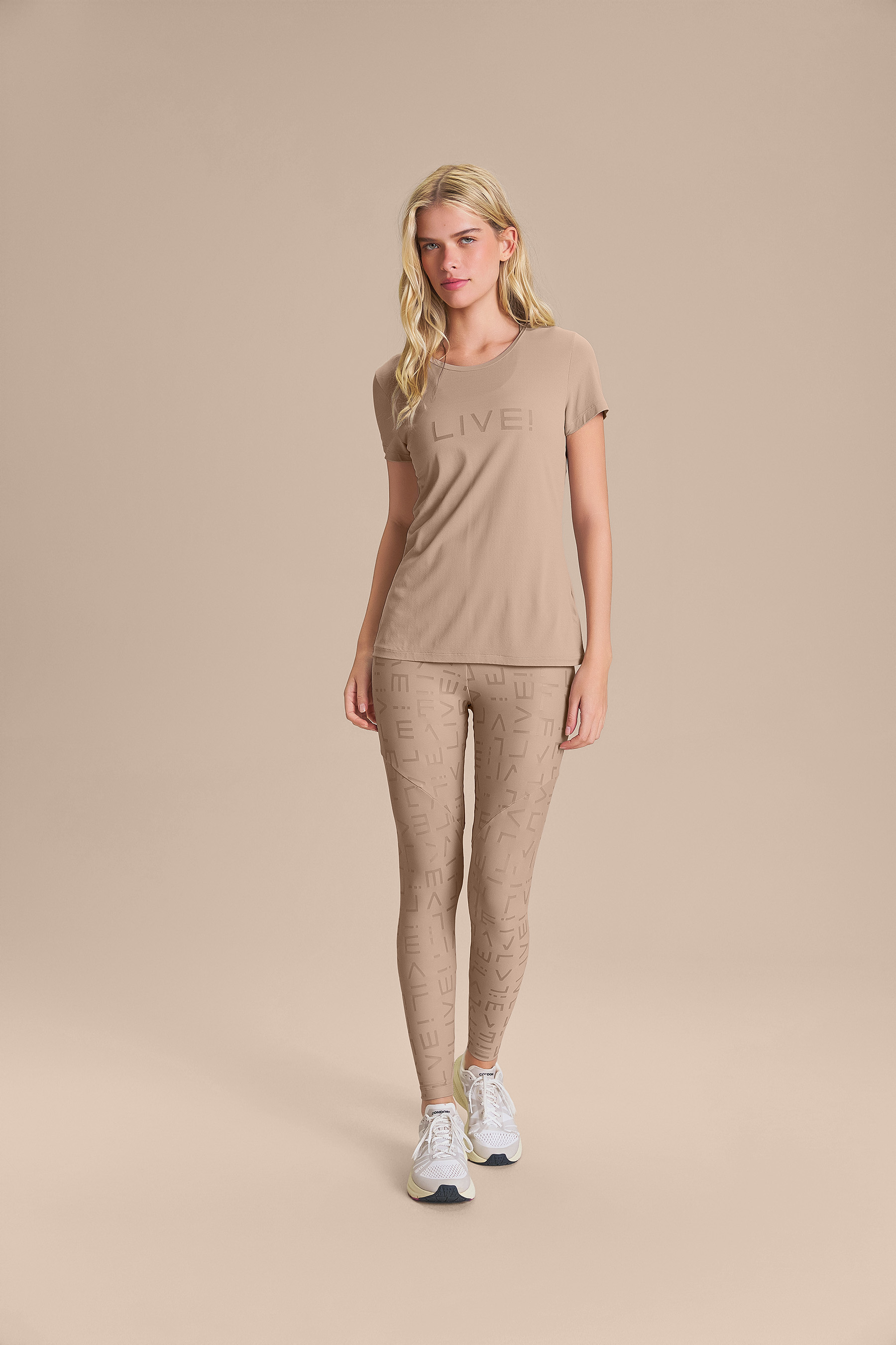 Camiseta LIVE Comfort Cor:Bege;Tamanho:P 2