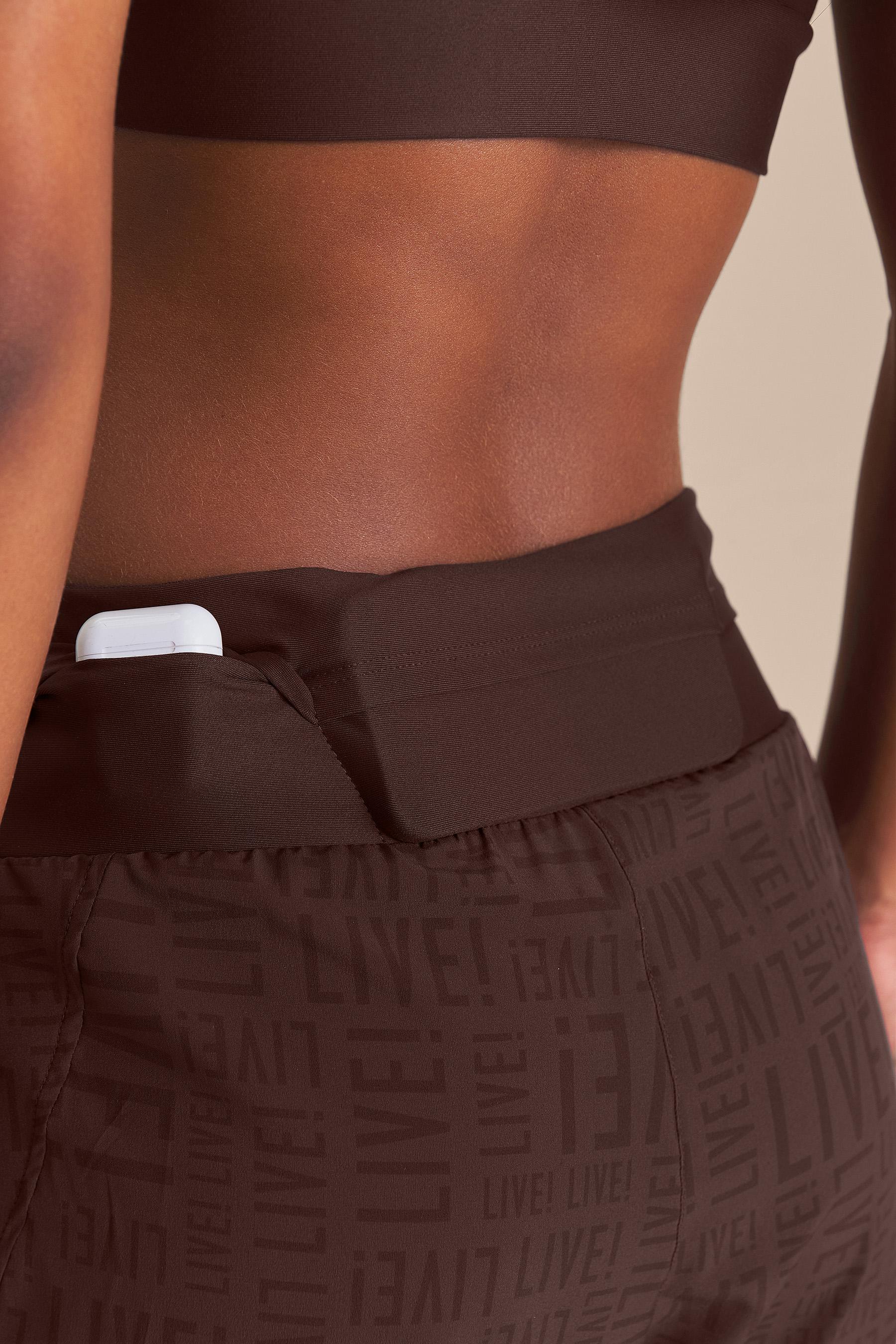 Shorts Run LIVE Cor:Marrom;Tamanho:M 3