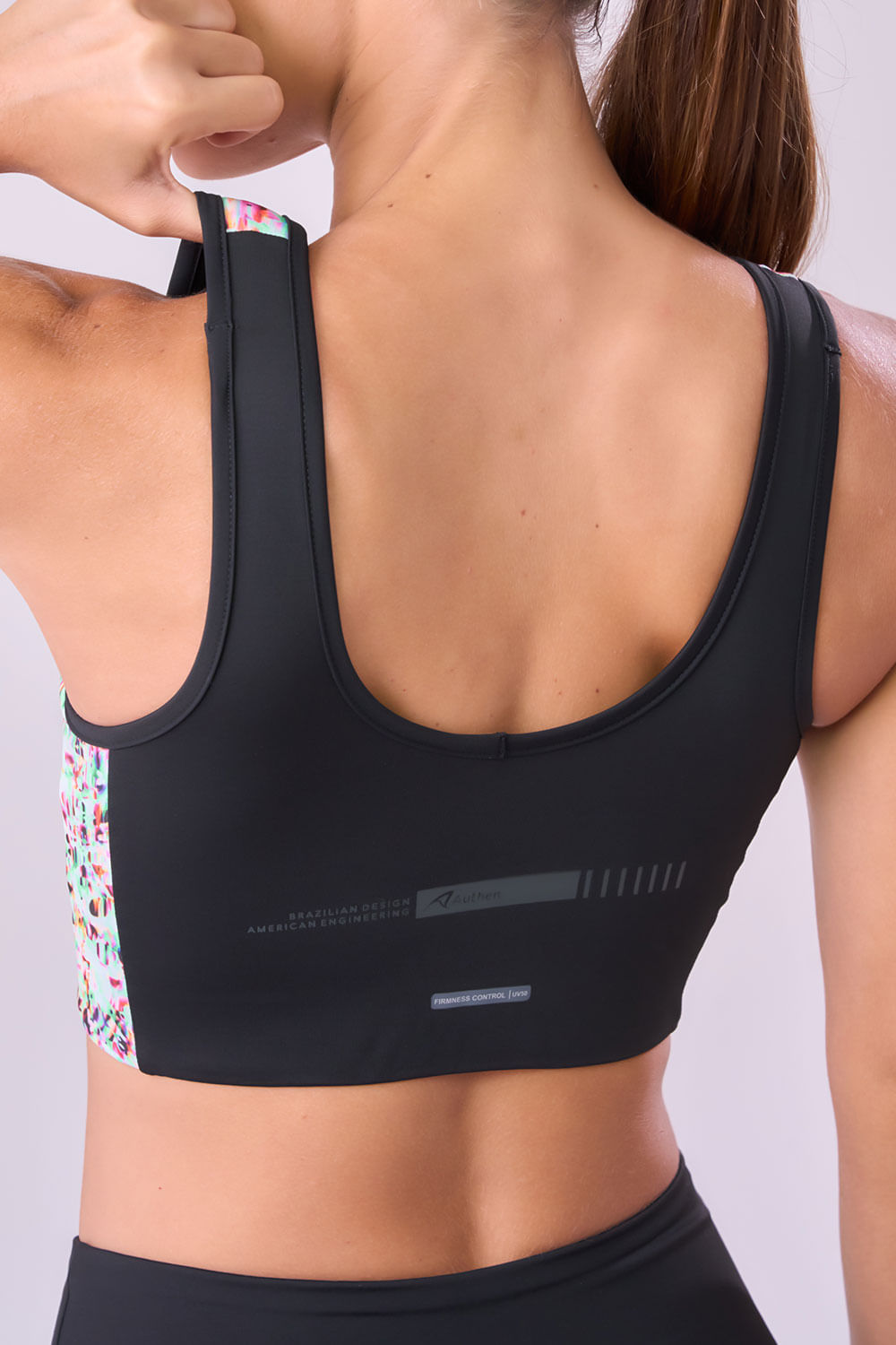 Top Signature Samba Reto Dupla Face Estampa Nara / Preto 2