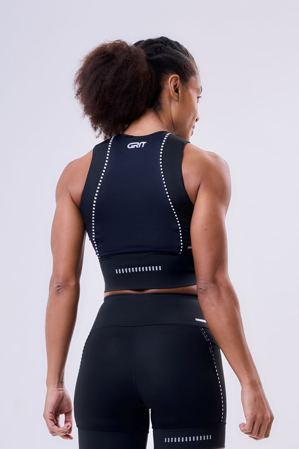 TOP CROPPED GRIT BOSSA 1 BOLSAO Cor:Preto;Tamanho:PP 7
