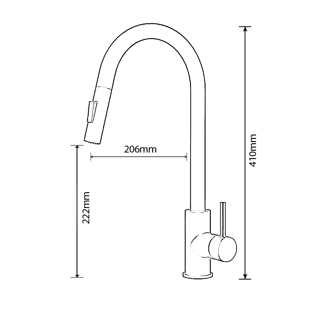 Misturador Monocomando Grafite Cozinha Gourmet Extensiva Classic – Kitbaco – KCLGR1040 — imagem 2