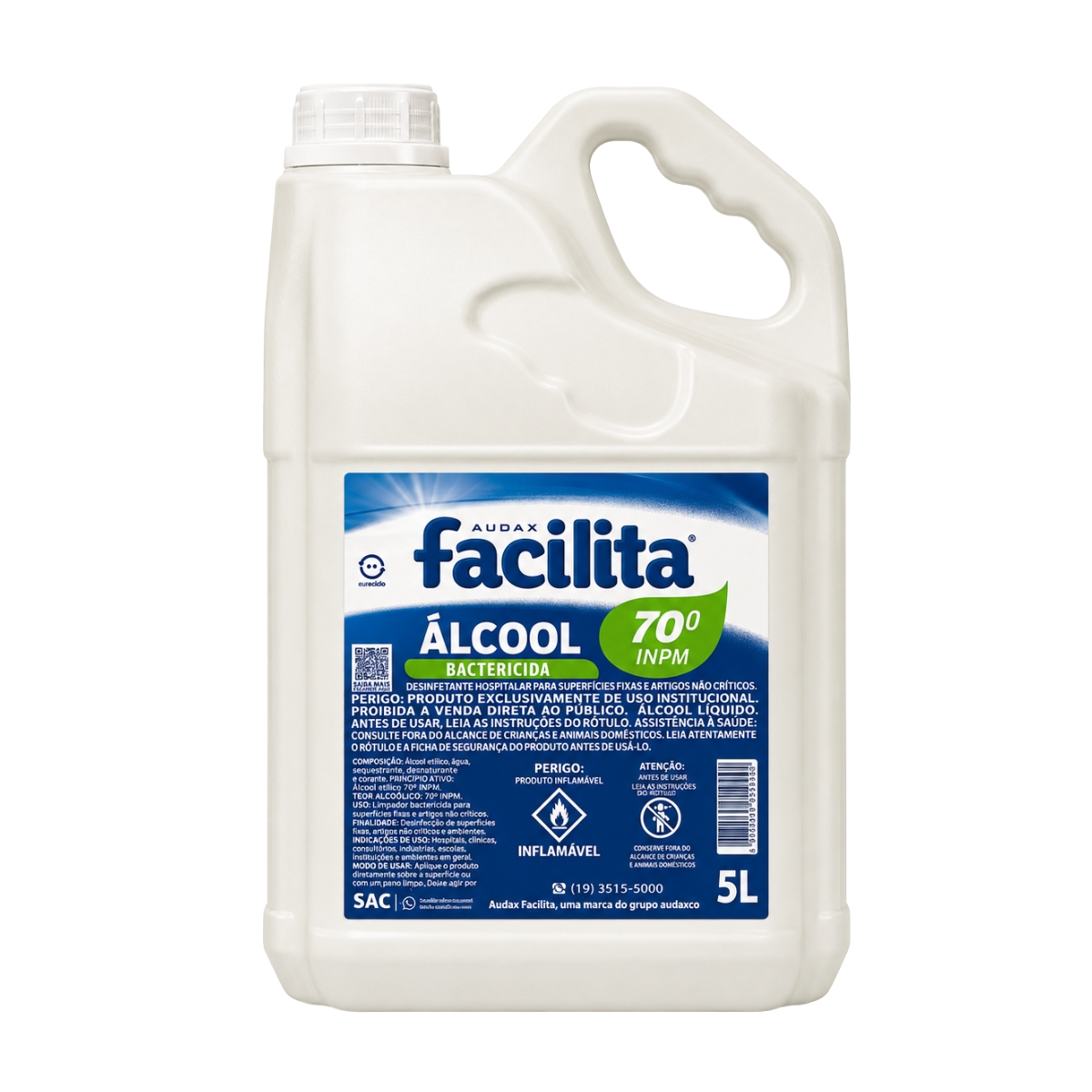 ÁLCOOL LÍQUIDO 70° Audax 5L