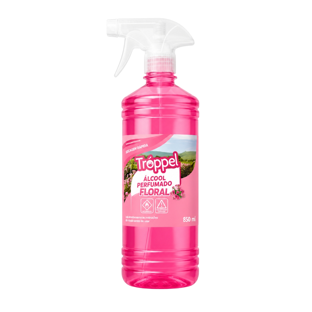 ÁLCOOL PERFUMADO FLORAL 850ML TROPPEL