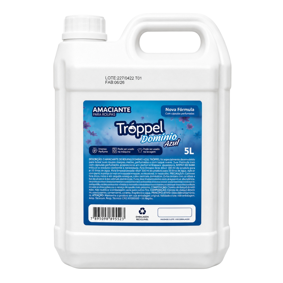 AMACIANTE P/ ROUPAS TROPPEL DOMINIO AZUL 5L