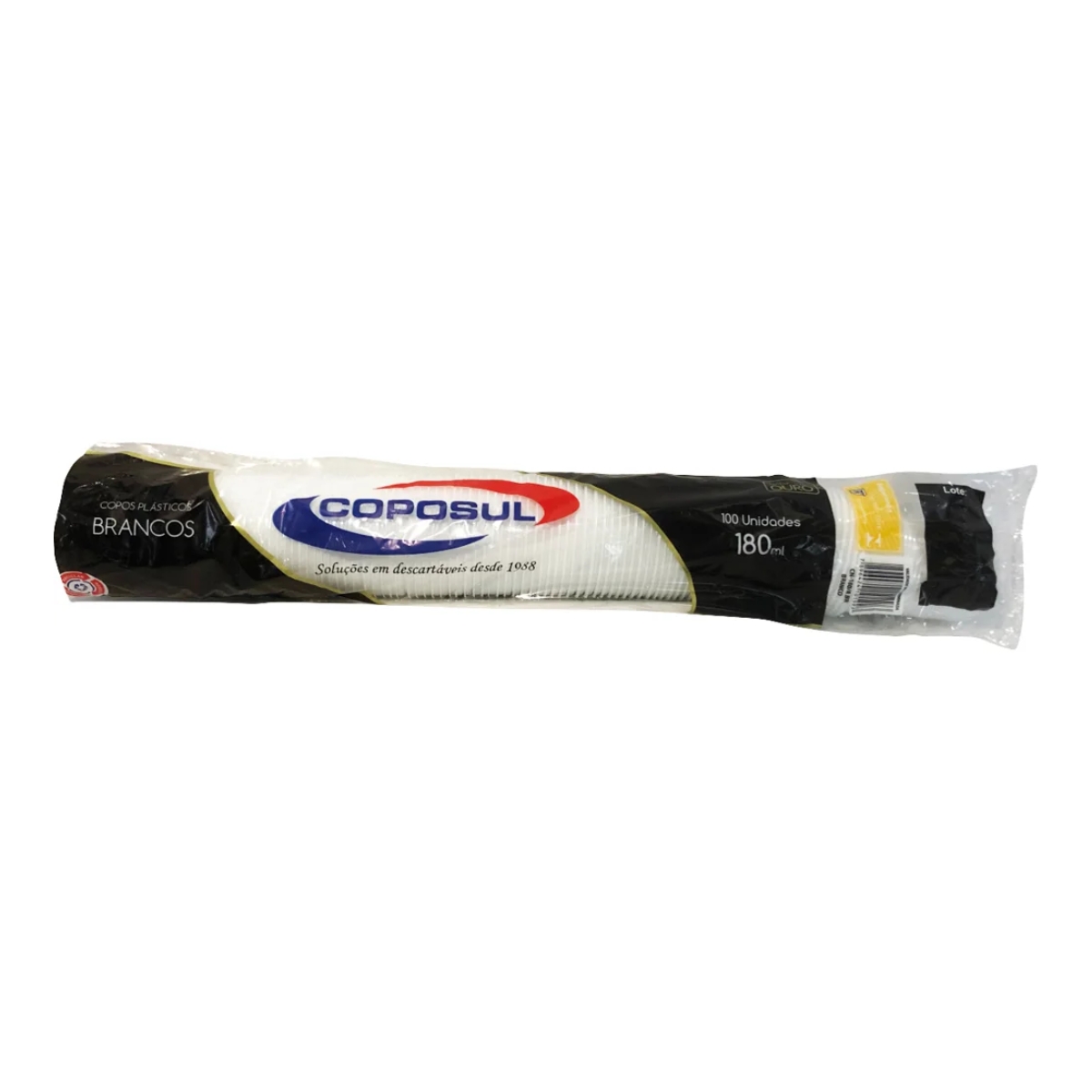 COPO PLÁSTICO PS COPOSUL BRANCO 180ML C/ 100UN