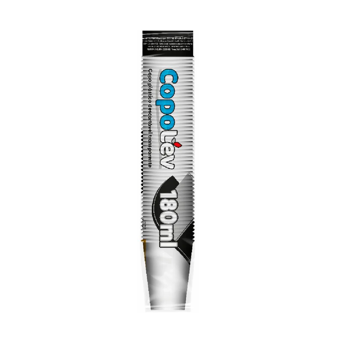 COPO PLÁSTICO PS COPOLEV BRANCO 180ML C/ 100UN